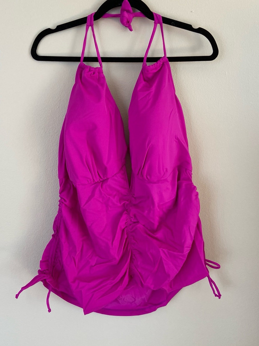 Fuchsia Halter Tankini Top